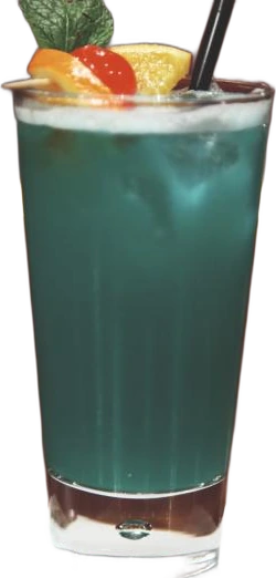 Drink azul com frutas