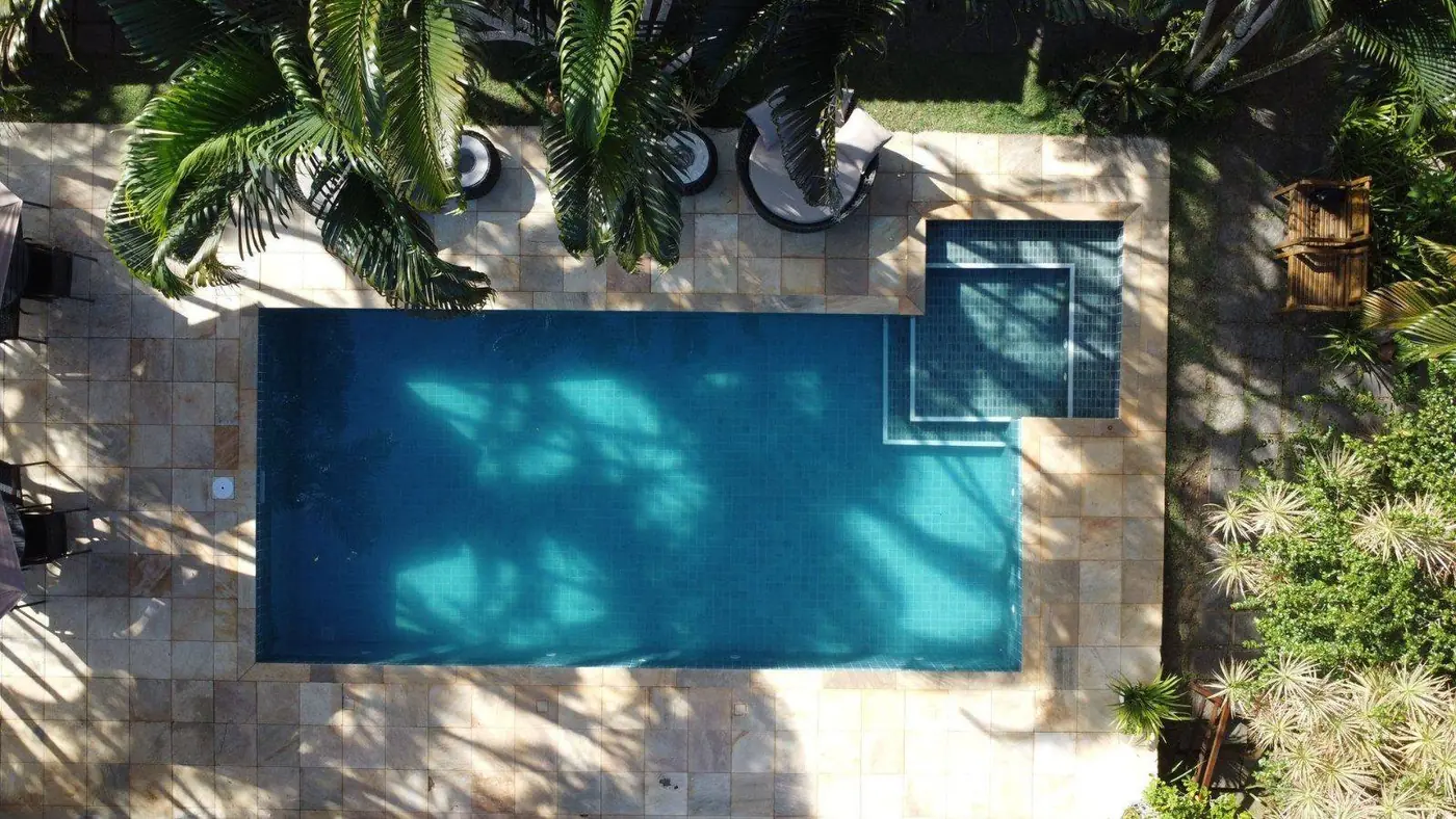 Piscina vista de cima