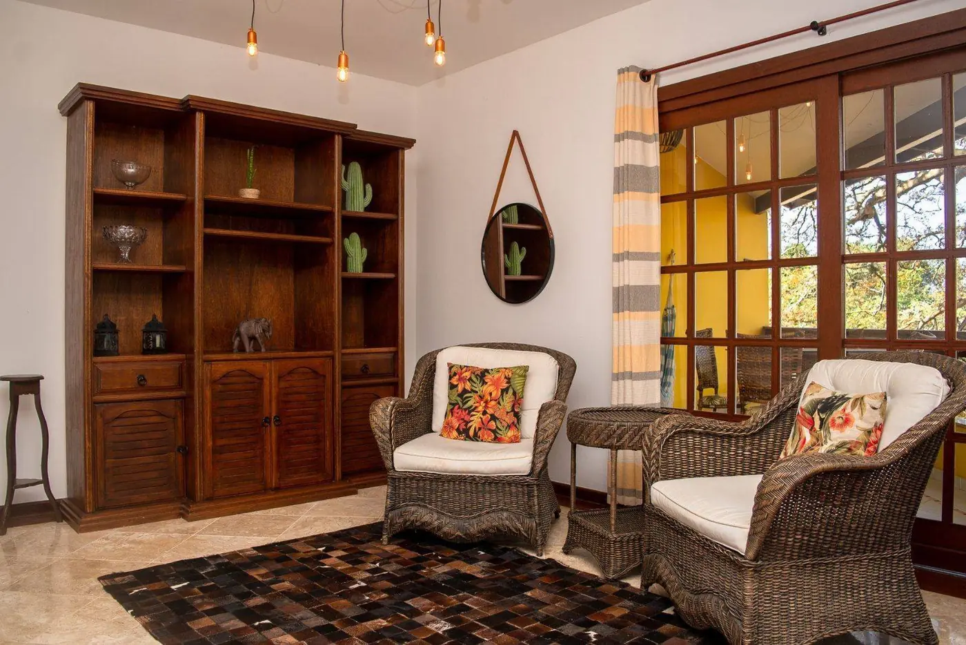 Sala de estar da pousada