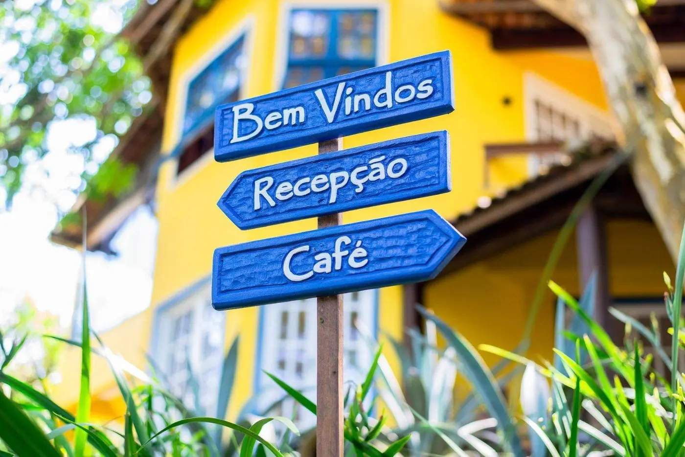 a plaquinha da entrada
